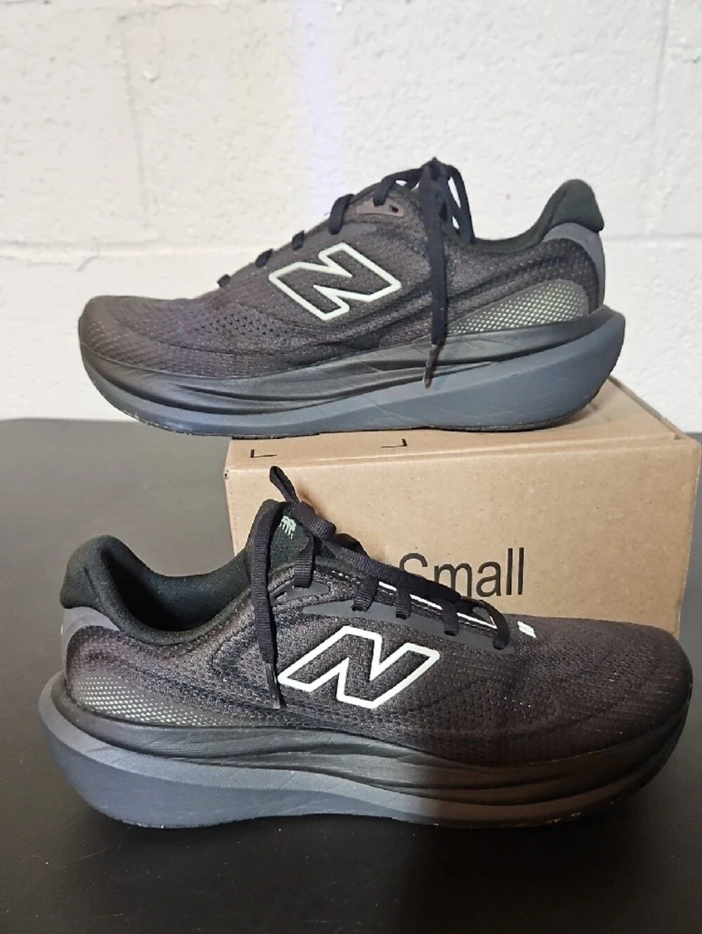 New Balance Women's Black Athletic Running Shoes with White Logo